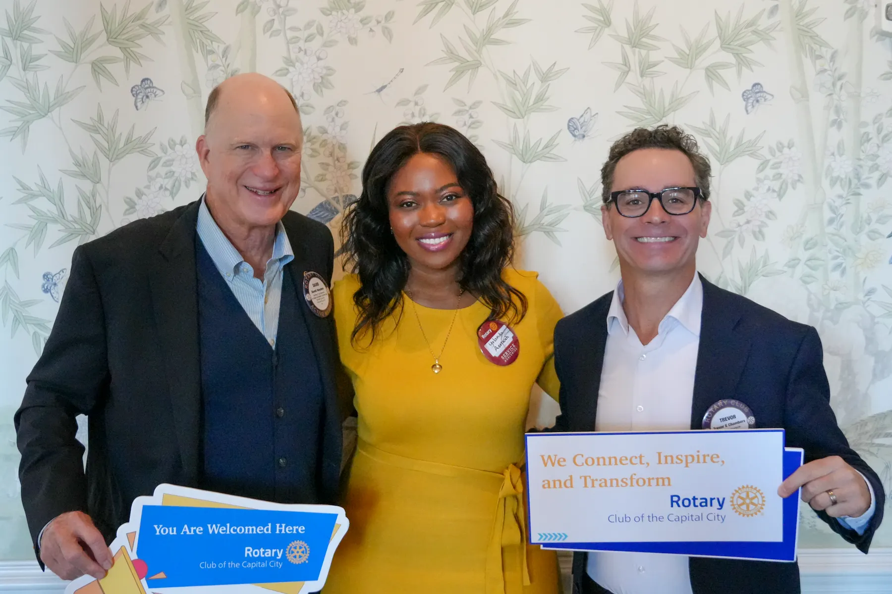 Yolanda with her mentor and Club President. 